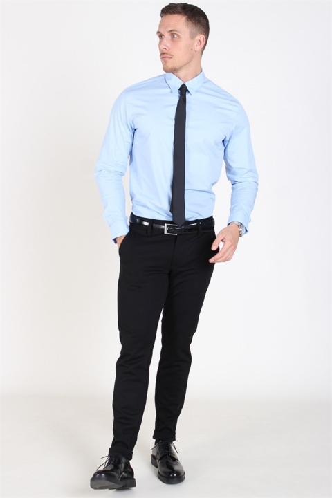 Selected Slim-Michigan LS Chemises Light Blue