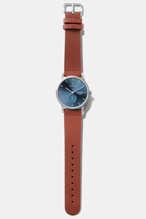 Triwa Blue Ray Falken Montres Brown Classic Silver Buckle