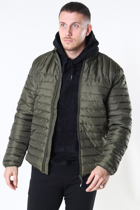 Only & Sons Paul Quilted Highneck Veste Olive Night