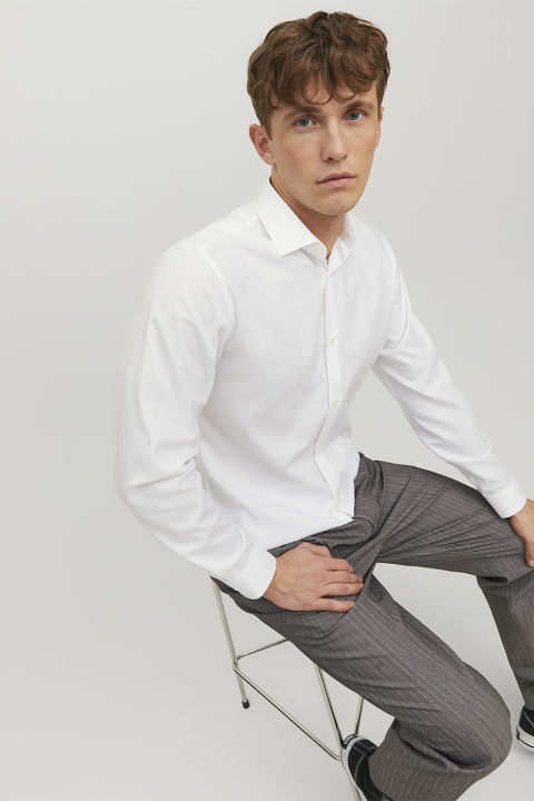 Jack & Jones Parker Wrinkle Resistant Shirt LS White