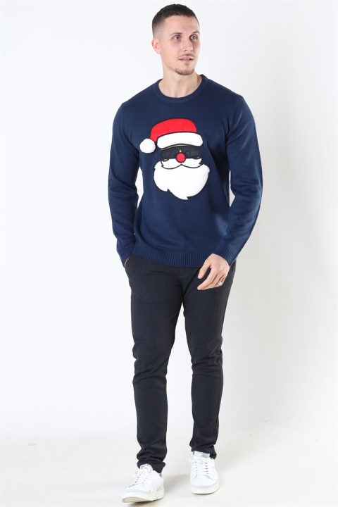 Only & Sons Xmas 7 Funny Front Badge Tricot Dress Blues