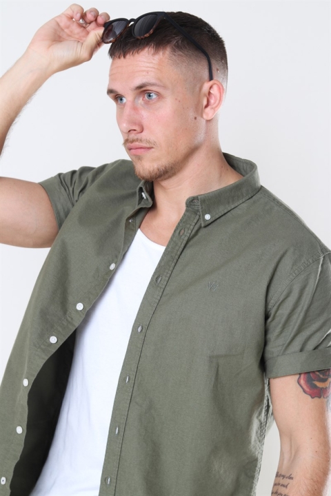 Kronstadt Johan Oxford Washed Chemises Moos