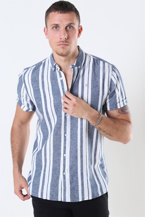 Clean Cut Sälen 146 SS Chemises Blue/Off White