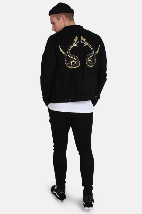 Just Junkies Depart Black Snake Denim Veste Black