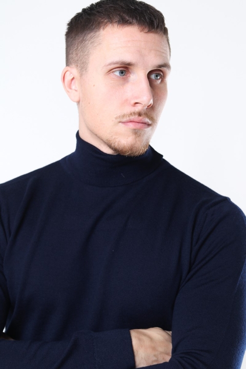 Clean Cut Copenhagen Merino Wool Roll Tricot Navy