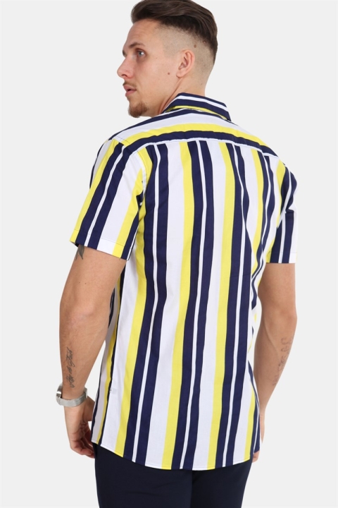 Kronstadt Cuba S/S Gr. 76 Chemises White/Yellow/Navy