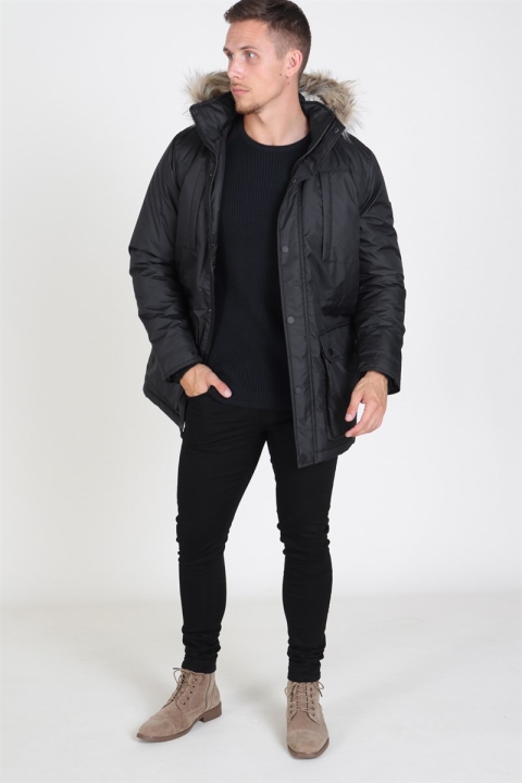 Solid Decker Parka Veste Black