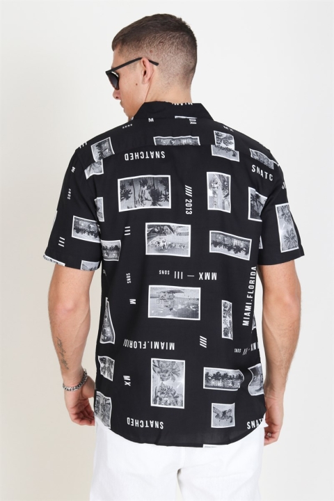 Only & Sons Oliver SS Printed Chemises Black