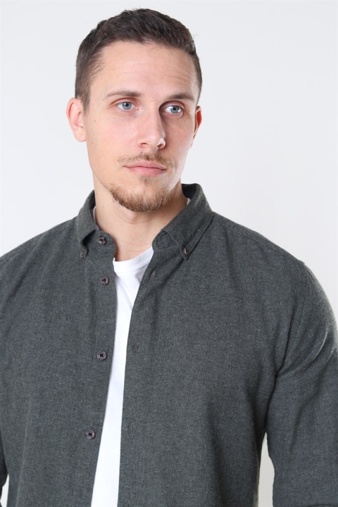 Only & Sons Edin LS Flannel Twill Chemises Deep Depths