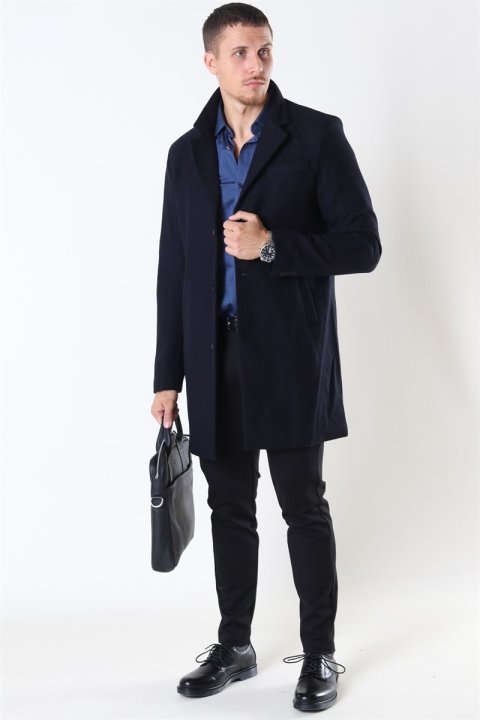 Tailored & Originals Sonny Plain Veste Insignia Blue