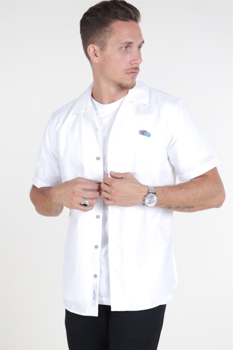 Only & Sons Travis SS Reverse Thin Oxford Chemises White