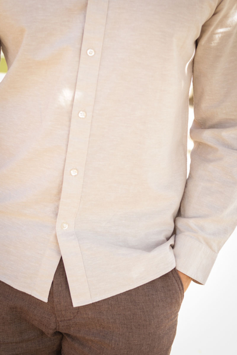Selected Slim Sun Linen Shirt LS Pure Cashmere