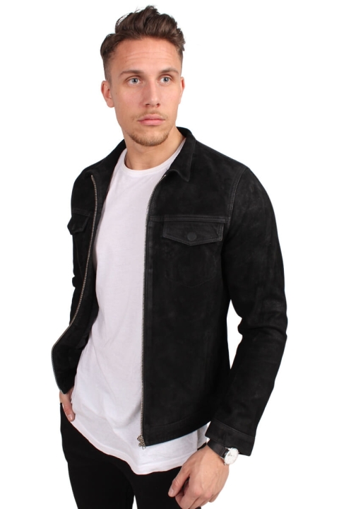 Just Junkies Rolf Suede Veste Black