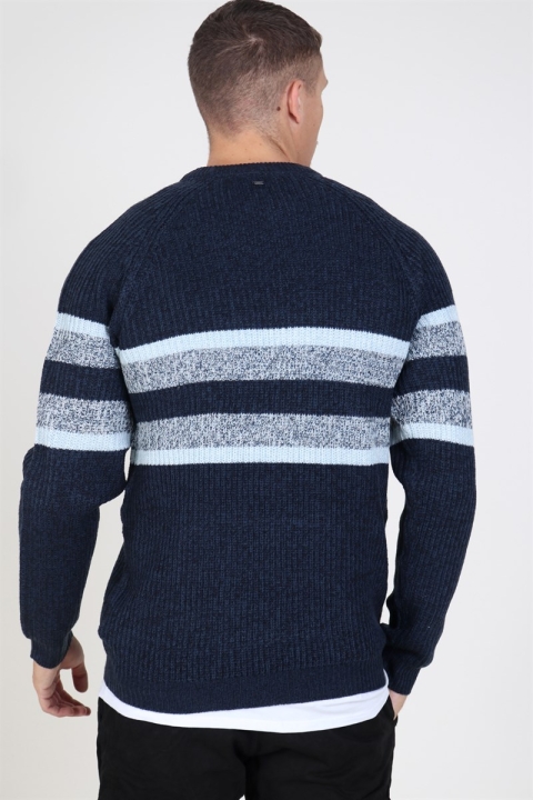 Only & Sons Cesco 5 Struc Stripe Tricot Dress Blues
