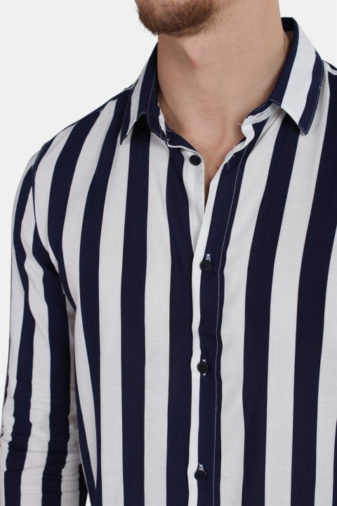 Solid Ting L/S Chemises Insignia Blue