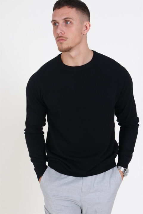 Only & Sons Mikkel Soft Crew Raglan Tricot Black