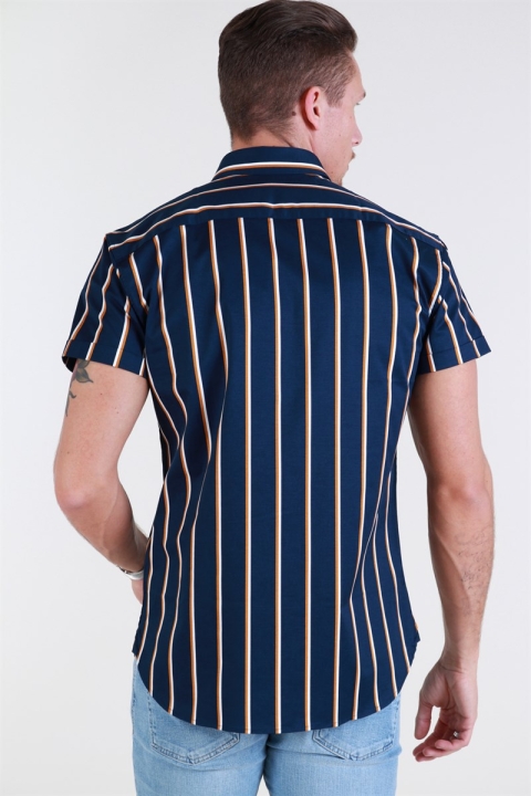 Clean Cut Sälen 127 SS Chemises Navy/Honey Mustard