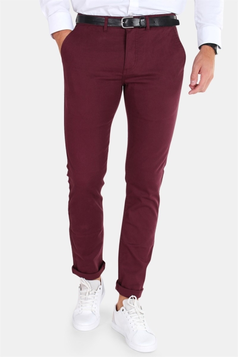Kronstadt Daniel Stretch Chino Pantalon Dark Bordeaux