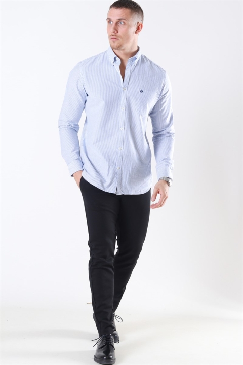 Selected Collect Chemises White/Light Blue Stripe