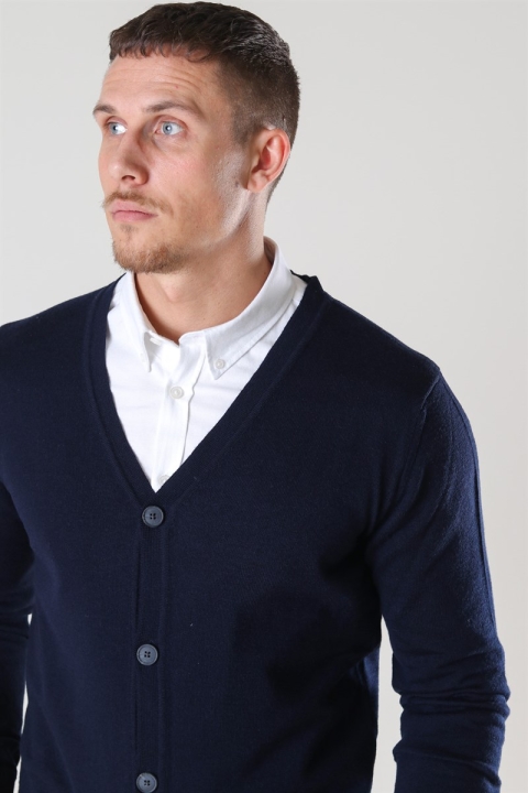 Kronstadt Johannes Merino Tricot Cardigan Navy