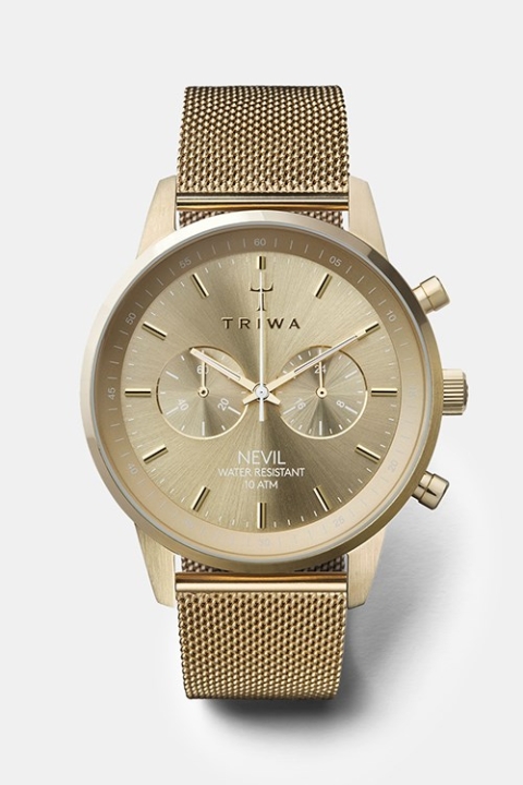 Triwa Gold Nevil Montres Gold Mesh