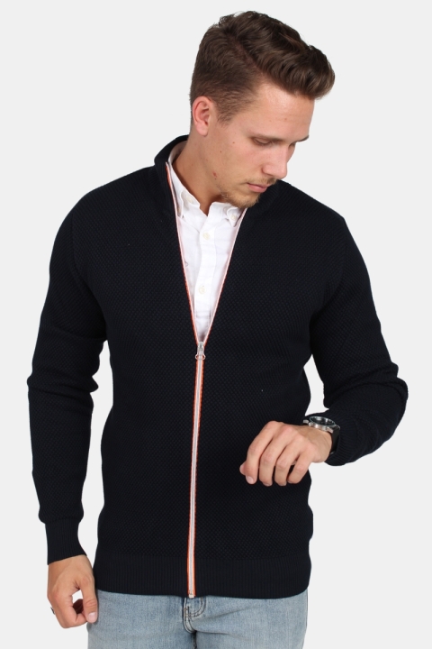 Kronstadt Erik Zip Tricot Navy/Orange
