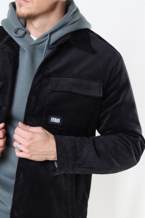 Urban Classics Corduroy Skjorte Veste Black