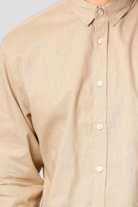 Clean Cut Copenhagen Cotton Linen Chemises Khaki
