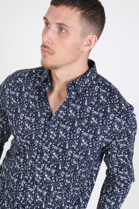 Jack & Jones Focus Paisley Chemises Navy Blazer