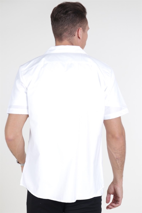 Only & Sons Travis SS Reverse Thin Oxford Chemises White