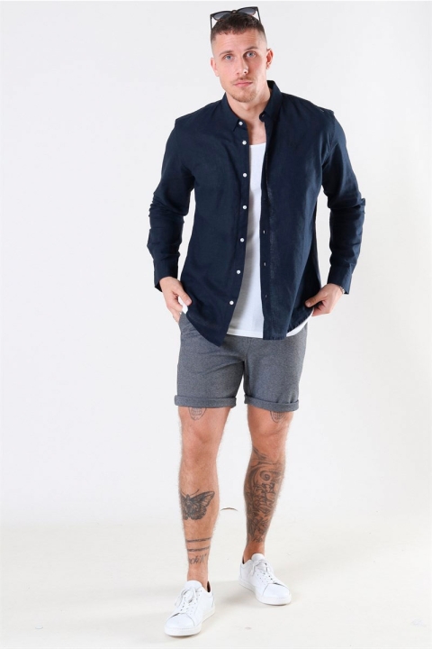 Clean Cut Copenhagen Cotton Linen Chemises Navy