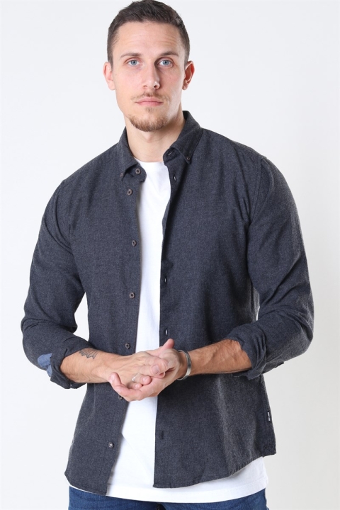 Only & Sons Edin LS Flannel Twill Chemises Black