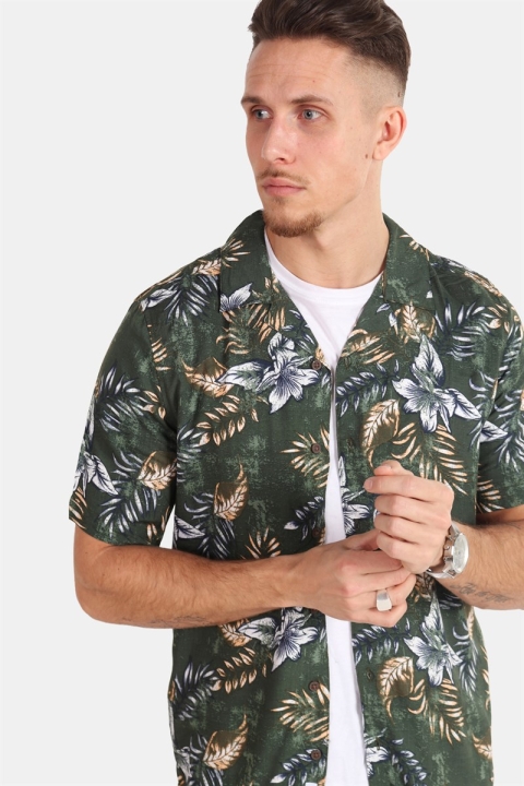 Only & Sons Thomas SS Reg Viscose Chemises Re Deep Forest
