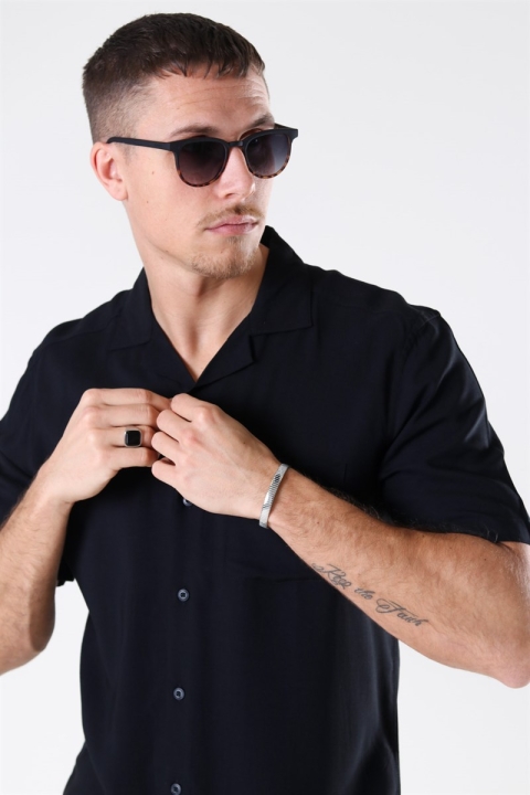 Only & Sons Silo Solid Viscose Chemises Black