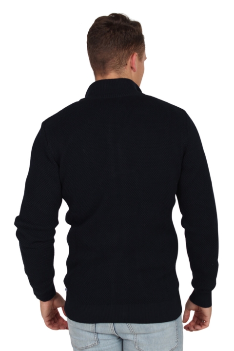 Kronstadt Erik Zip Tricot Navy/Orange