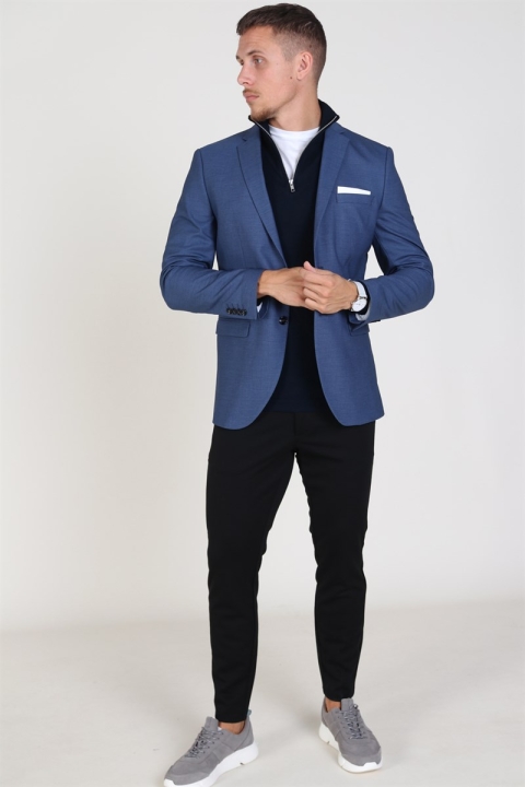Tailored & Originals Murray Half Zip Tricot Insignia Blue