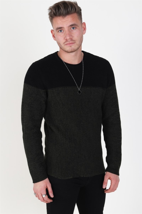 Only & Sons Sato 5 Colorblock Crew Neck Tricot Rosin