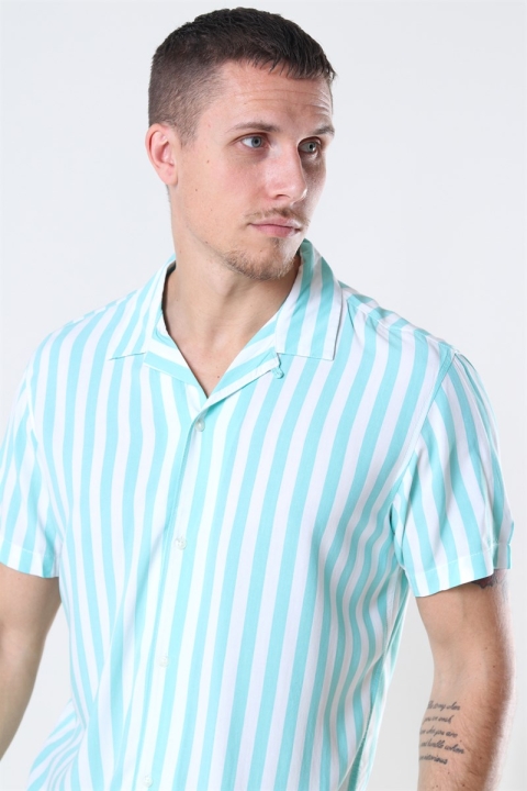 Jack and Jones Tyler Chemises SS ORG Aqua Sky