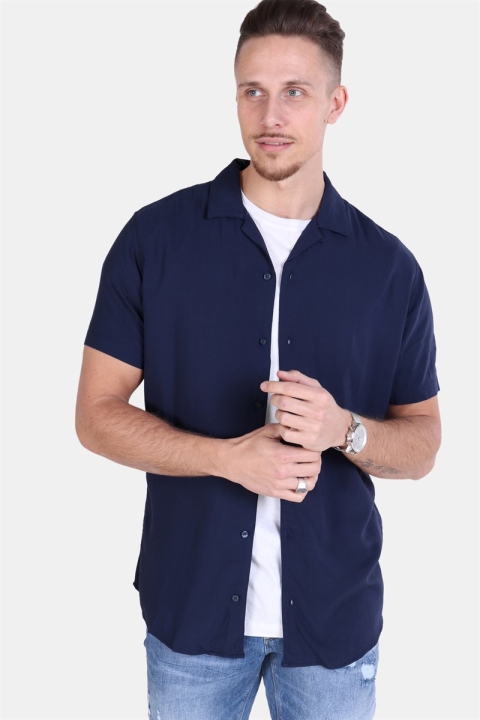 Jack & Jones Randy Resort Chemises S/S Solid Navy Blazer
