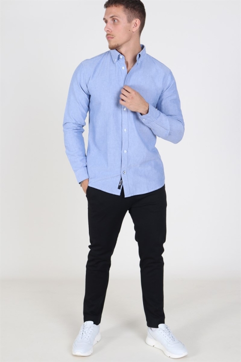 Only & Sons Oliver Organic Oxford Chemises Blue Bell