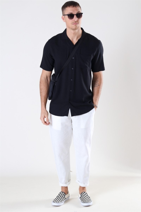 Only & Sons Silo Solid Viscose Chemises Black