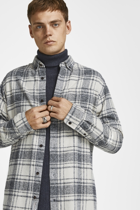 Jack & Jones CLASSIC DENVER Chemises Almond Milk SLIM FIT