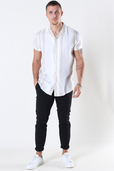 Selected Reg Kevin Chemises SS Stripes B Peyote Stripes