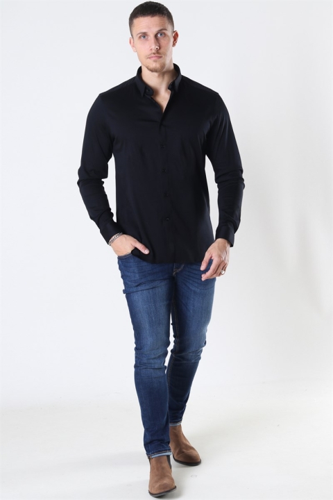 Mos Mosh Marco Jersey Chemises Black