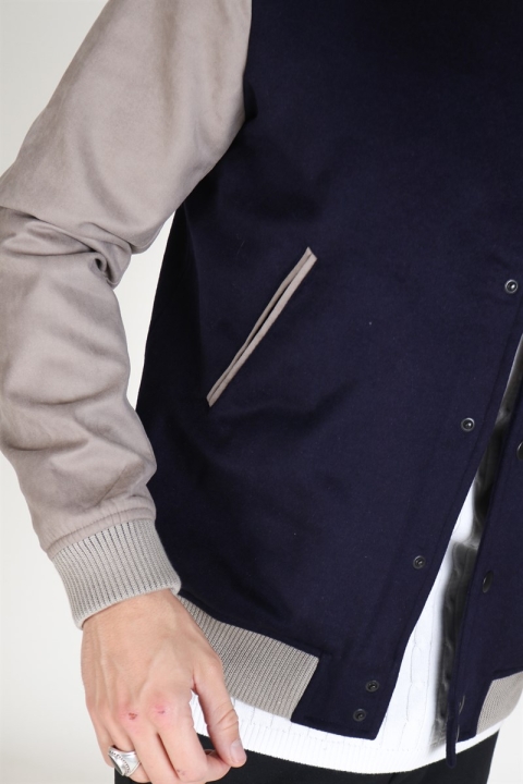 Les Deux Varsity Bomber Veste Navy
