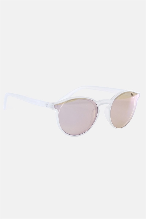 Fashion 1384 des lunettes de soleil Matt Transparent Clear Lens w/Blue Mirror