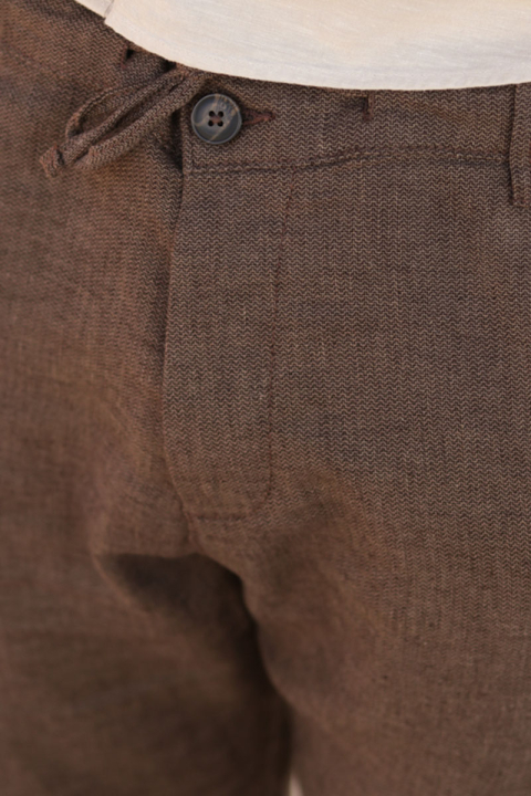 Selected Brody Linen Pants Chocolate Torte