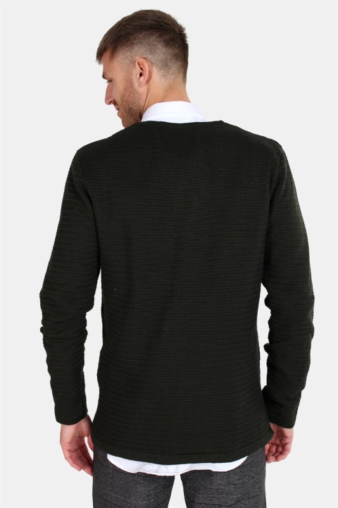 Clean Cut Aberdeen Crew Neck Tricot Dark Green Melange