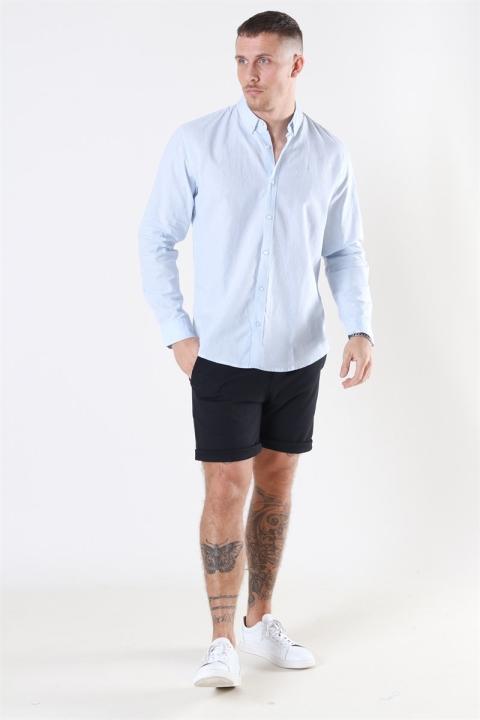 Clean Cut Copenhagen Cotton Linen Chemises Sky Blue