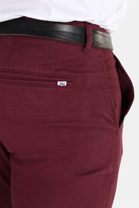 Kronstadt Daniel Stretch Chino Pantalon Dark Bordeaux